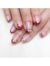 ピオニーネイル(peony nail)/チェックネイル 