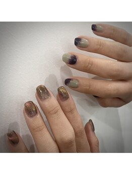 マグネット×もやもやネイル