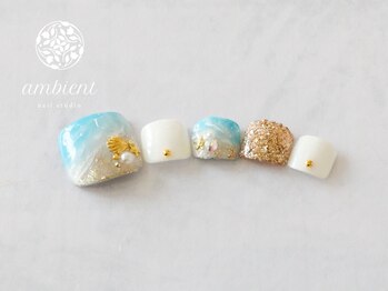 ネイルスタジオ アンビエント 表町店(Nail Studio ambient)/フットネイル 海ネイル