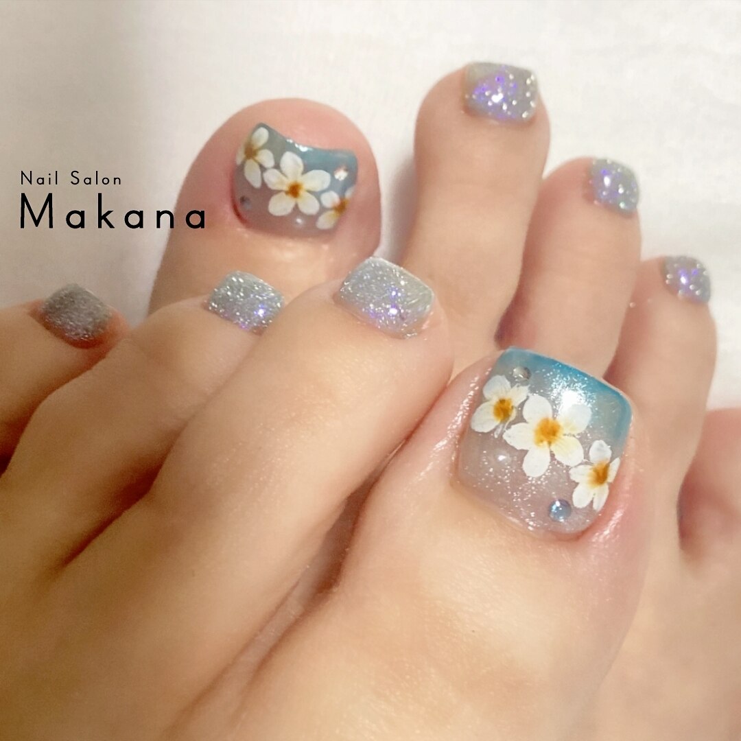 プルメリア フットネイル：PG012469602｜マカナ(Makana)のフォト