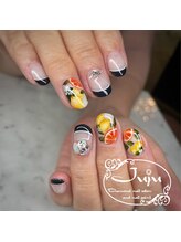ジュジュ(Juju)/オレンジ　レモン　柑橘ネイル