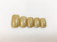 ワンカラージェルネイルショップ イオン新潟東店/ワンカラー　ゴールド