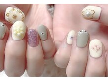 エムスラッシュアヴェダ 自由が丘(M.SLASH AVEDA)/ガーリーフラワーネイル