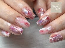 ネイルセッション(nail session)/大理石風ニュアンス