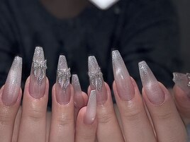 フラッシュ×リボンネイル