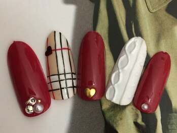 ネイルサロン リリオ(Nail Salon Ririo)/ニット×チェック冬ネイル