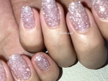 ジュエ ネイルスタジオ(jouer nailstudio.)/purple flash nail