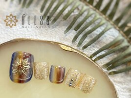 夏のお花の代表☆ひまわりネイル