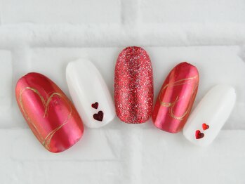 60分☆赤×白ハート