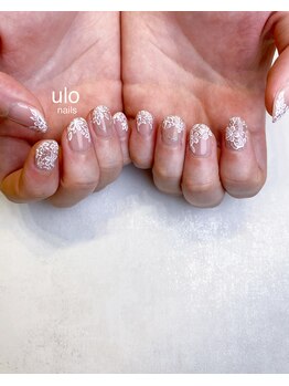 ウロネイルズ(ulo nails)/ブライダルネイルにレースネイル
