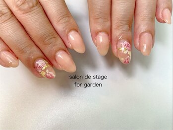 サロン ド ステージ フォー ガーデン(Salon de stage for garden)の写真/【伊勢崎/隠れ家ネイルサロン】大切な日のネイルは当店で。ワンランク上のデザインを！フィルイン取扱店♪
