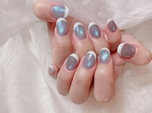 ミキネイルサロン(MiKi Nail Salon)/マグネット＋フレンチ　￥8980