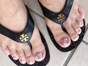 ネイルビジョルノ つくばみどりの店(Nail Begiorno)/天然石風フットネイル