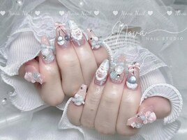 パステルリボンネイル