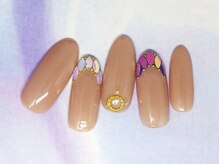 ネイルライフ(NailLife)/リーフホロフレンチネイル