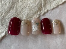 アイネイルズ 梅田店(I nails)/ちゅるんボルドーラメ