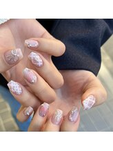 グラマラス アンジェアイ 荻窪店(glamourous ange eye)/チェックリボンネイル♪¥8800