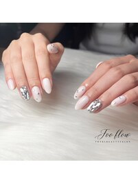 ピンクホワイト×埋めつくし