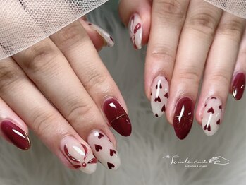 トゥーシェネイルズ(Touche'nails)/ボルドーネイル