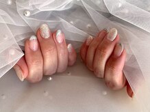 ラメフレンチ/ブライダルネイル