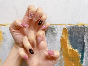 キキネイル 二子玉川(kikinail)/9.10月定額A ツイードネイル