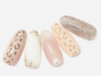 コルン/ヒョウ柄マグネットネイル