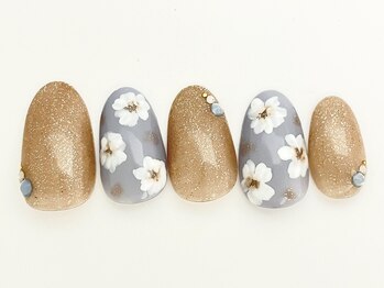 ネイルサロン アビー グランデュオ蒲田店(abbie)/大人フラワー¥12331