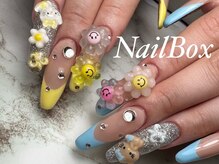 エーネイルボックス(A_NAILBOX)/ロングネイル×パーツ盛り◆