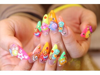 ネイル シャンブル(nail CHAMBRE)/スポンジボブネイル¥8150~