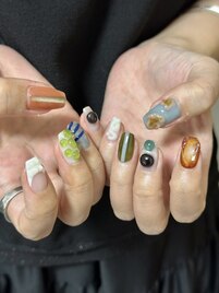 個性派凹凸ネイル