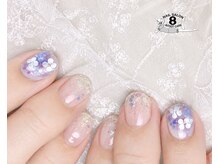 ネイルエイト 新百合ヶ丘(nail8)/ホログラム紫陽花デザイン