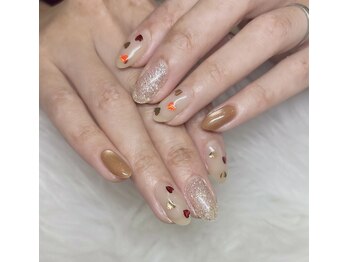 バレンタインネイル/シンプル