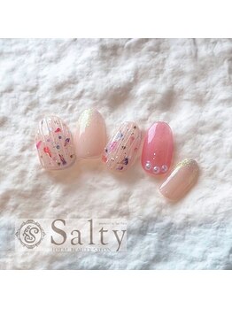 ネイルアンドアイラッシュサロン ソルティ 寺田町(salty)/5月6月選べるデザインコース