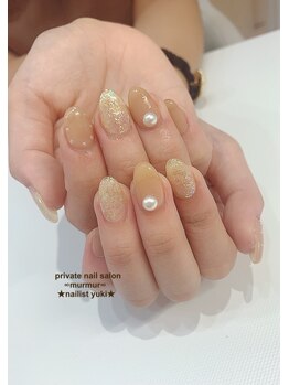 プライベート ネイルサロン マーマ(murmur)/シンプルパールネイル