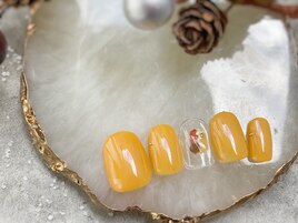 ハニーマスタードの夕暮れ nail