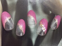 シエルネイルスタジオ 新宮店(Ciel nail studio)/【￥７２８０】華やかフレンチ☆