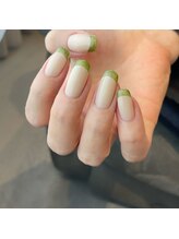 ヘアサロンドア(Hairsalon DooR)/クリアグリーンのフレンチ