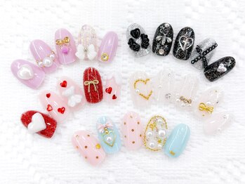 ネイルコレクション ピンク(Nail Collection Pink)/ジェル定額￥9990★リボン