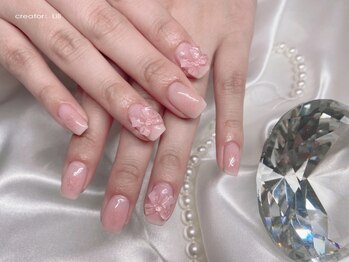 サラ 千種吹上店(Sara)/チークネイル×リボン