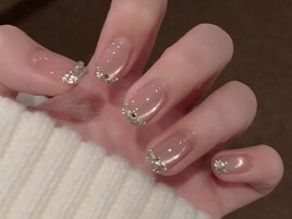 ガラスフレンチネイル持ち込み