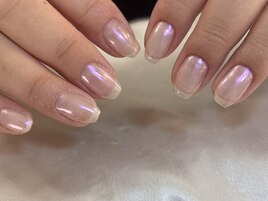 オーロラ×透明感×クリアネイル