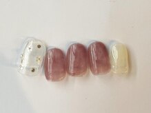 アイネイルズ 梅田店(I nails)/フラワーホロもやもやニュアンス