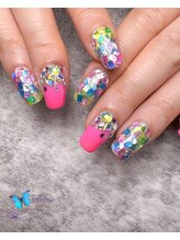 モルフォ 千駄ヶ谷(Morpho)/キラキラミラーボールネイル☆
