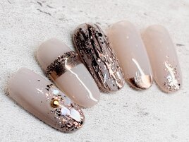 グレージュ　ニュアンス ネイル