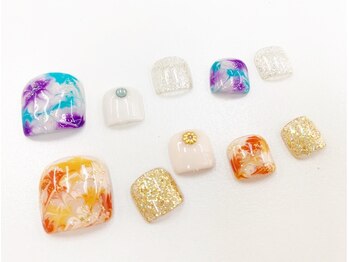 ネイルサロン クイール 小山店(NAIL SALON QUILL)/フット☆マーブル