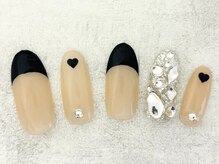 ネイルエイム(Nail eim)/フレンチ★埋め尽くし★ハート