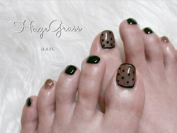 ハズグラスネイル(Haze Grass nail)/ドットネイル【フット】