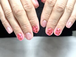 定額シンプルハートネイル