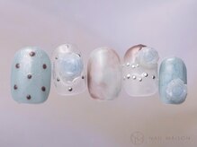 ネイルメゾン 渋谷店(NAIL MAISON)/ドットバラもやもや個性派￥7500