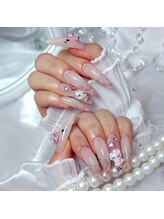 プティネイル(Puty Nail)/レオパードキティちゃんネイル